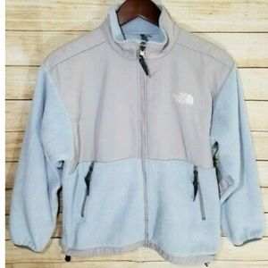 north face light blue fleece